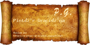Pintér Graciána névjegykártya