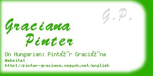 graciana pinter business card